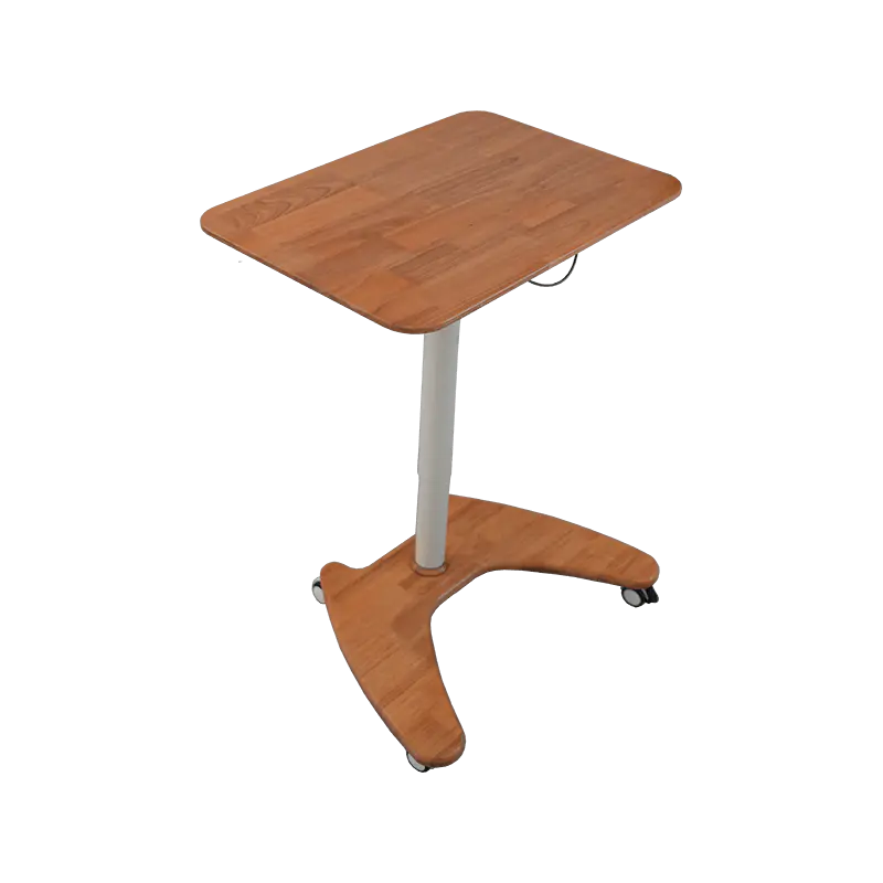 SK06-01 Bureau pneumatique à hauteur réglable en bois naturel