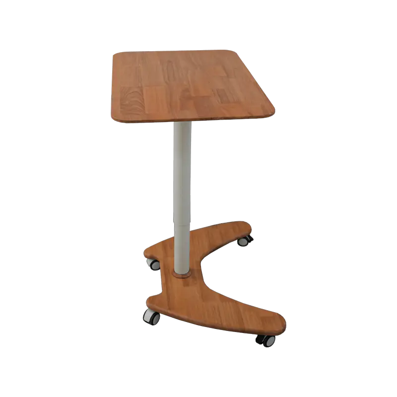 SK06-01 Bureau pneumatique à hauteur réglable en bois naturel
