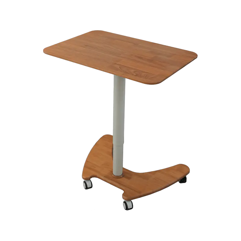 SK06-01 Bureau pneumatique à hauteur réglable en bois naturel