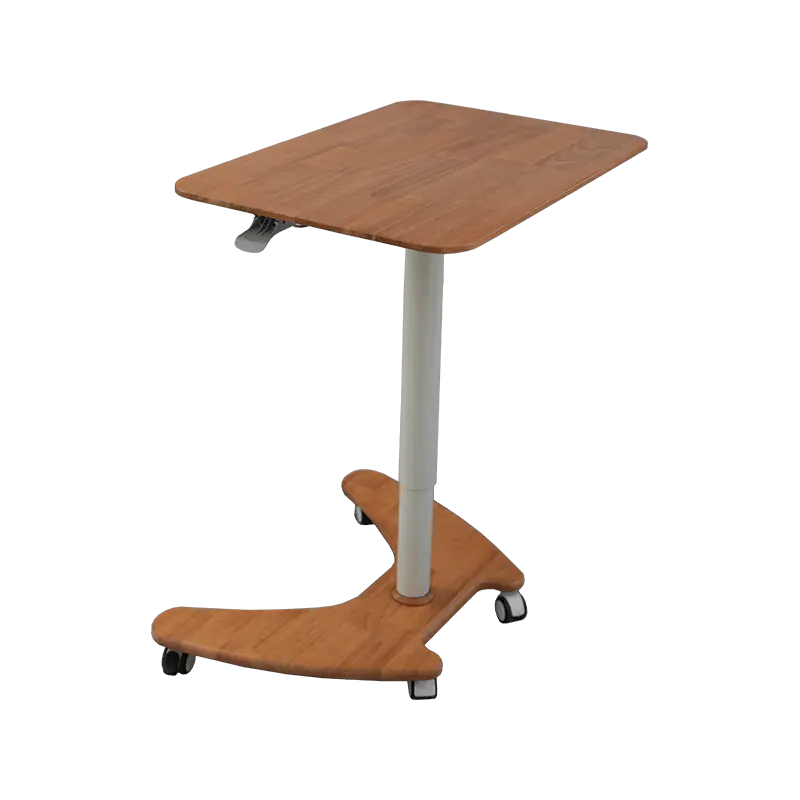 SK06-01 Bureau pneumatique à hauteur réglable en bois naturel