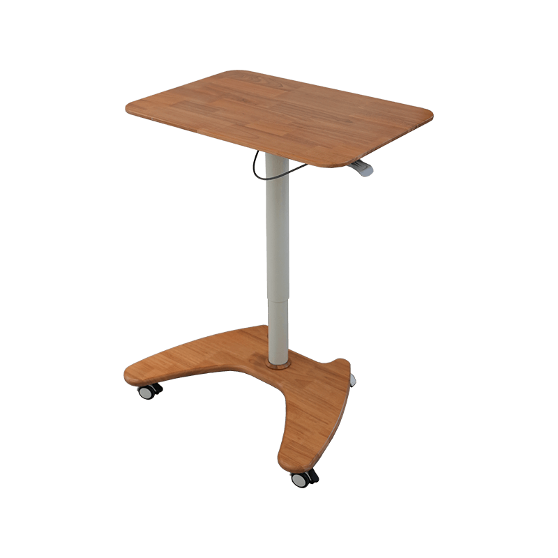 SK06-01 Bureau pneumatique à hauteur réglable en bois naturel