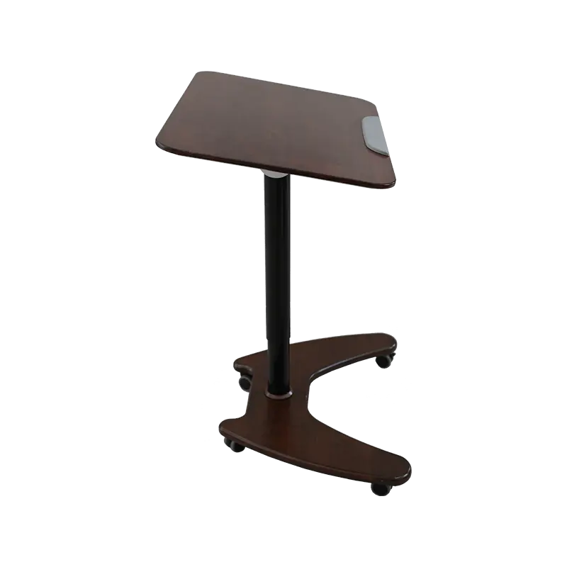 Bureau inclinable pneumatique à hauteur réglable en bois massif noyer SK06