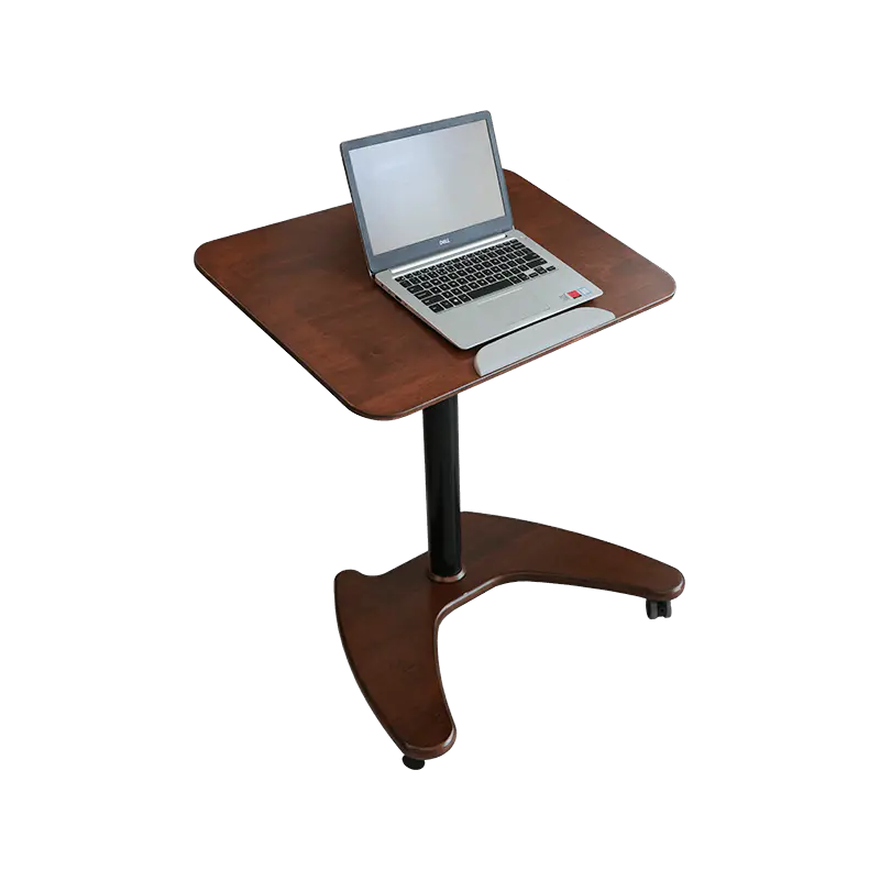 Bureau inclinable pneumatique à hauteur réglable en bois massif noyer SK06