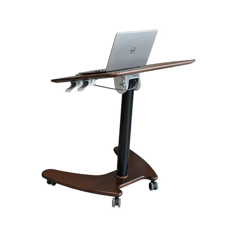 Bureau inclinable pneumatique à hauteur réglable en bois massif noyer SK06