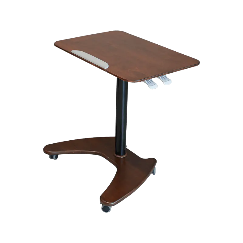 Bureau inclinable pneumatique à hauteur réglable en bois massif noyer SK06