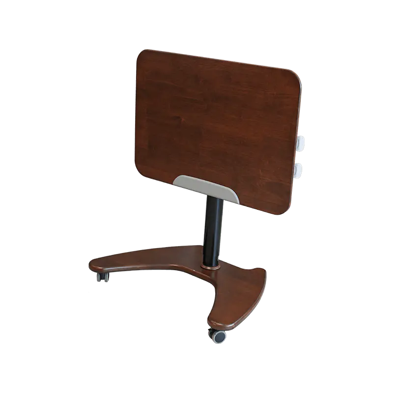Bureau inclinable pneumatique à hauteur réglable en bois massif noyer SK06