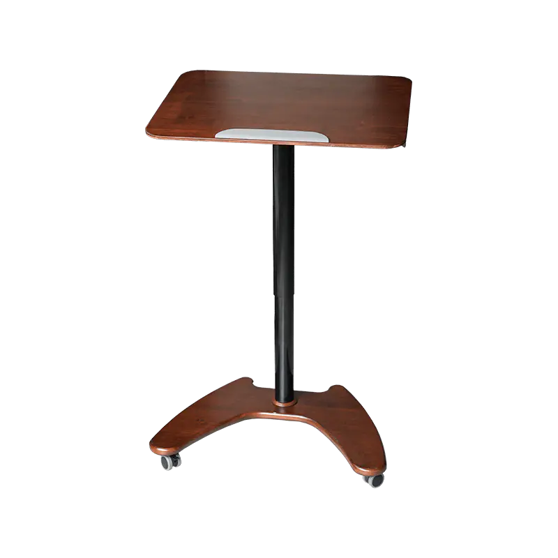 Bureau inclinable pneumatique à hauteur réglable en bois massif noyer SK06