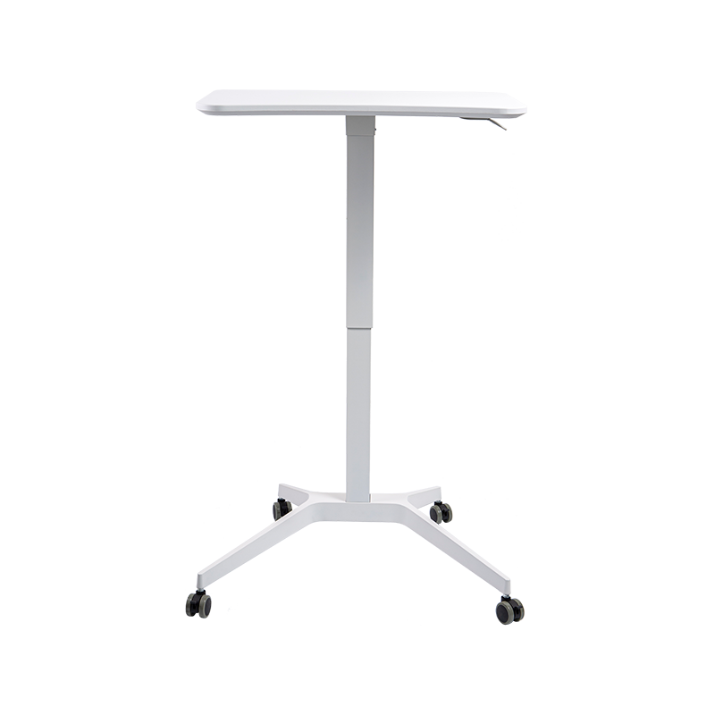 TH07 (colonne carrée en tube d'aluminium) Bureau pneumatique réglable en hauteur