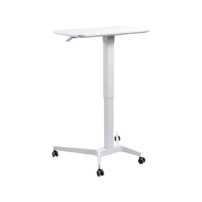 TH07 (colonne carrée en tube d'aluminium) Bureau pneumatique réglable en hauteur
