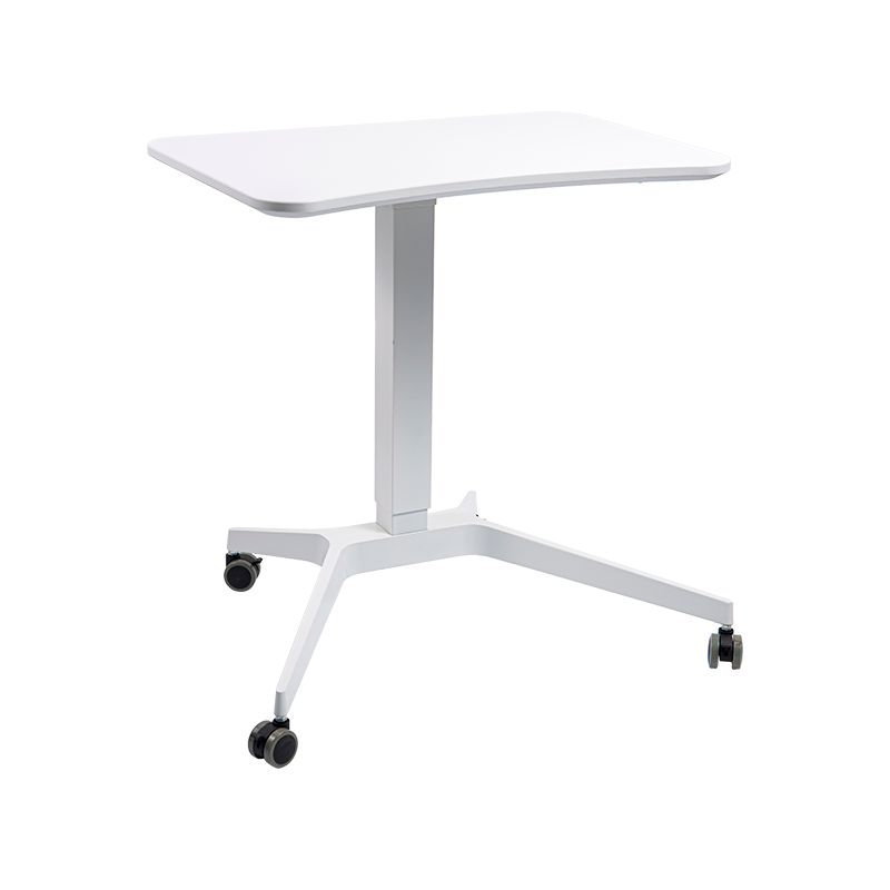 TH07 (colonne carrée en tube d'aluminium) Bureau pneumatique réglable en hauteur