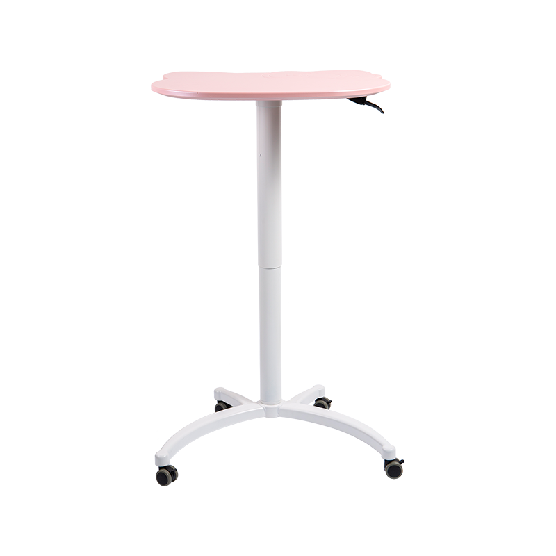 TH07 (colonne carrée en tube d'aluminium) Bureau pneumatique réglable en hauteur