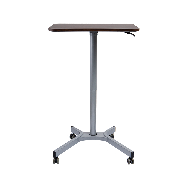 TH08 (colonne en tube d'aluminium) Bureau pneumatique à hauteur réglable